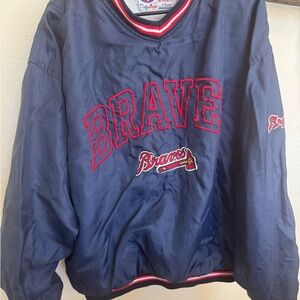 Braves Navy Pullover Jacket